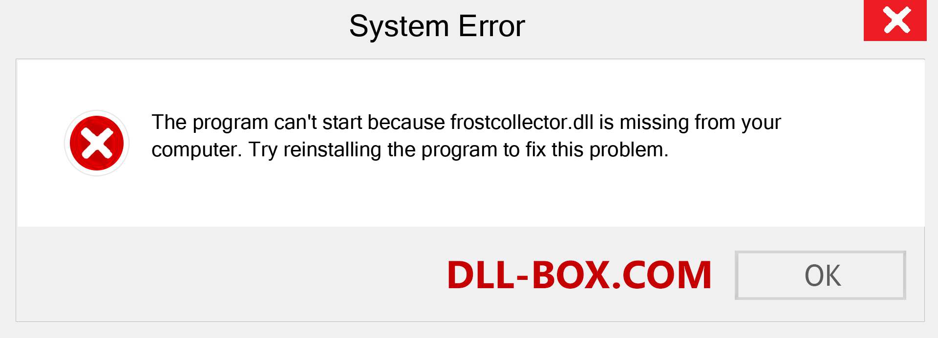  frostcollector.dll file is missing?. Download for Windows 7, 8, 10 - Fix  frostcollector dll Missing Error on Windows, photos, images